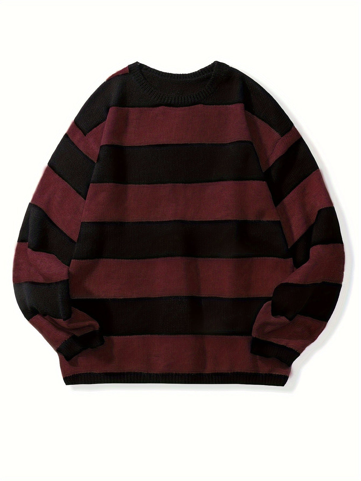 Maglione da uomo a girocollo a righe