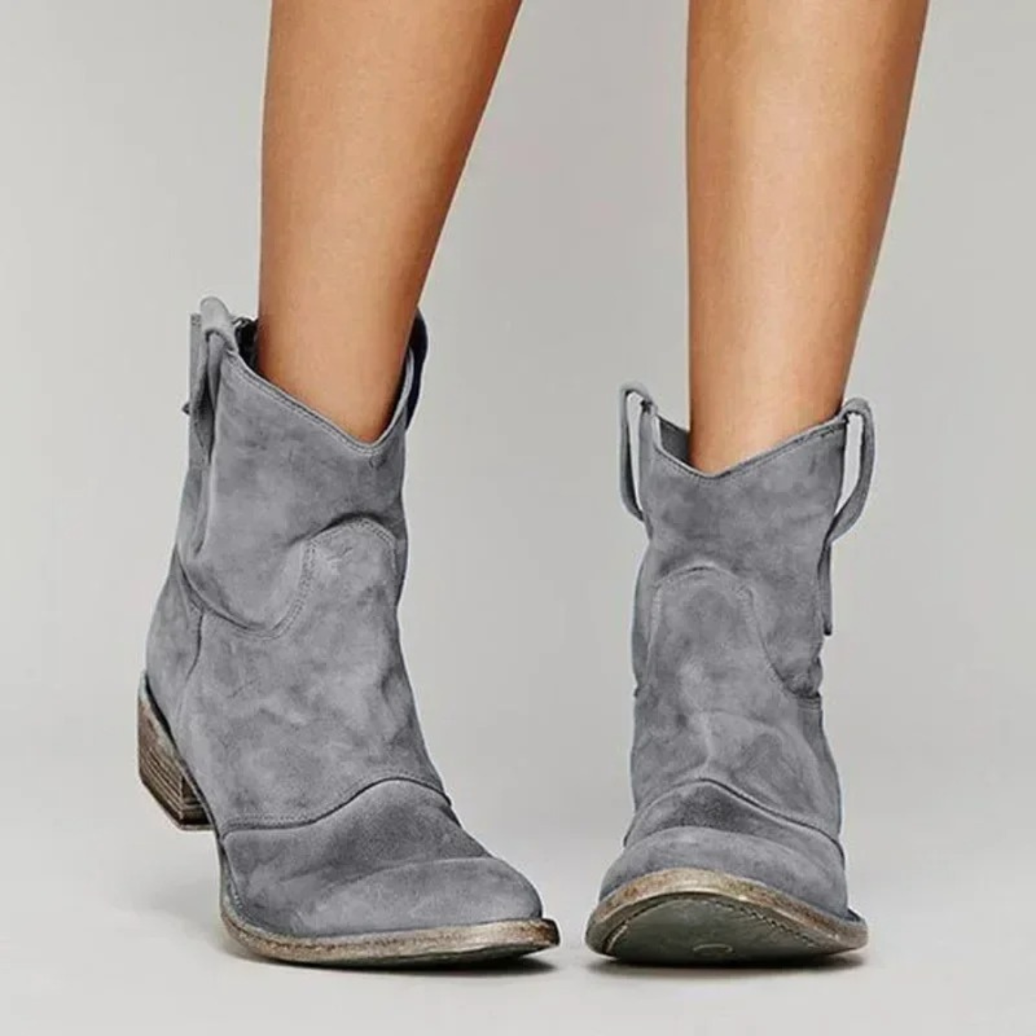 Women Cowboy Ankle Boots with Comfortable Fit and Stylish Western Design