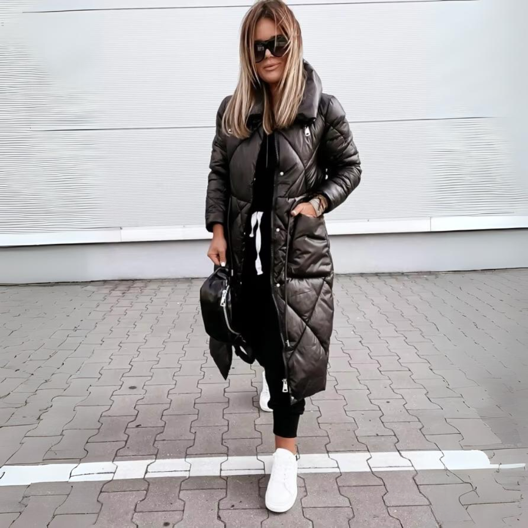 Women’s Longline Quilted Puffer Coat