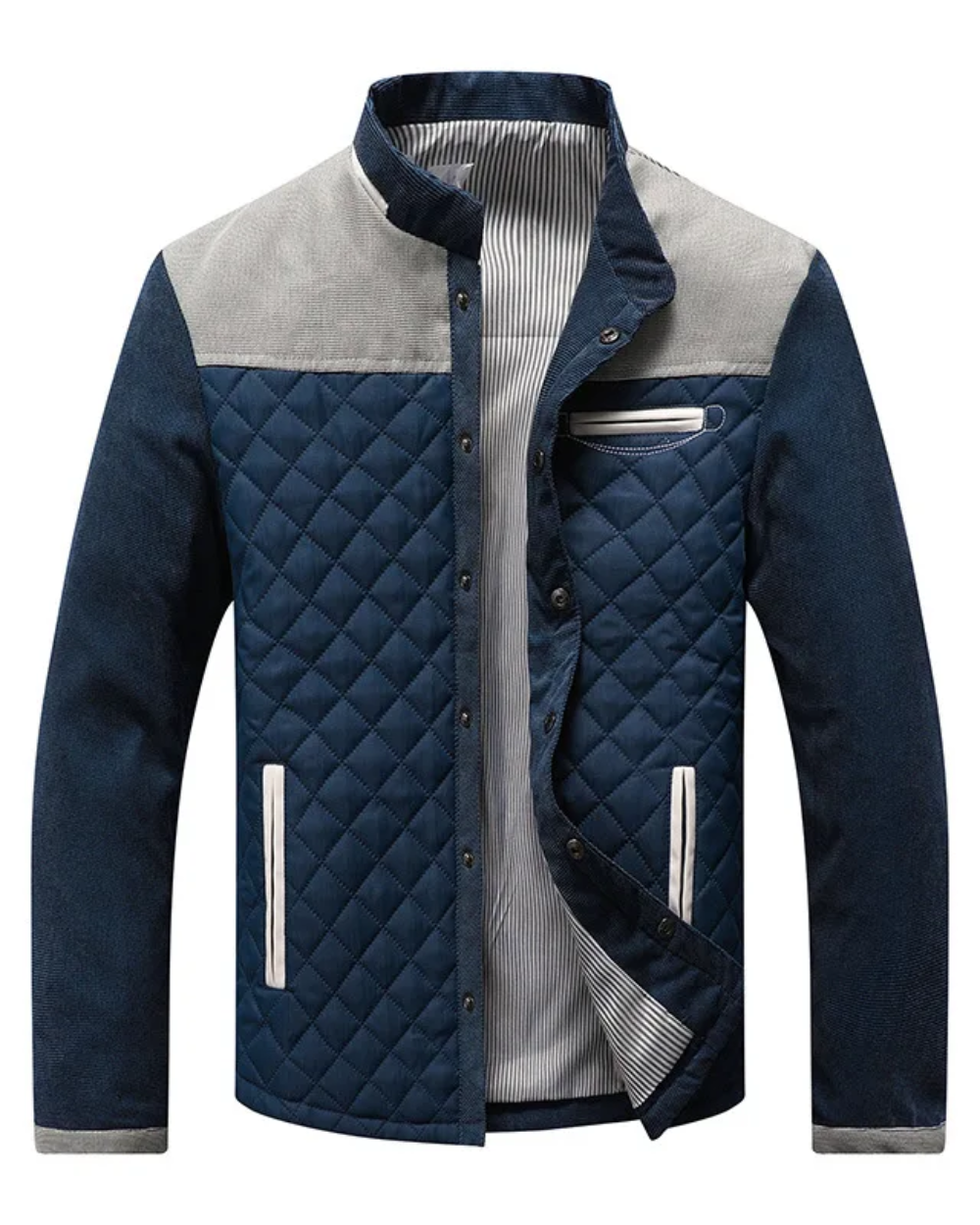 Men’s Quilted Stand Collar Jacket