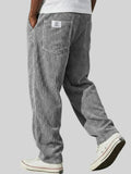 Herren Cordhose mit geradem Bein und elastischem Bund, lässig