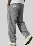Herren Cordhose mit geradem Bein und elastischem Bund, lässig