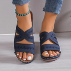 Bequeme Damensandalen für den Sommer mit Cut-Out-Riemendesign und gepolsterter Sohle
