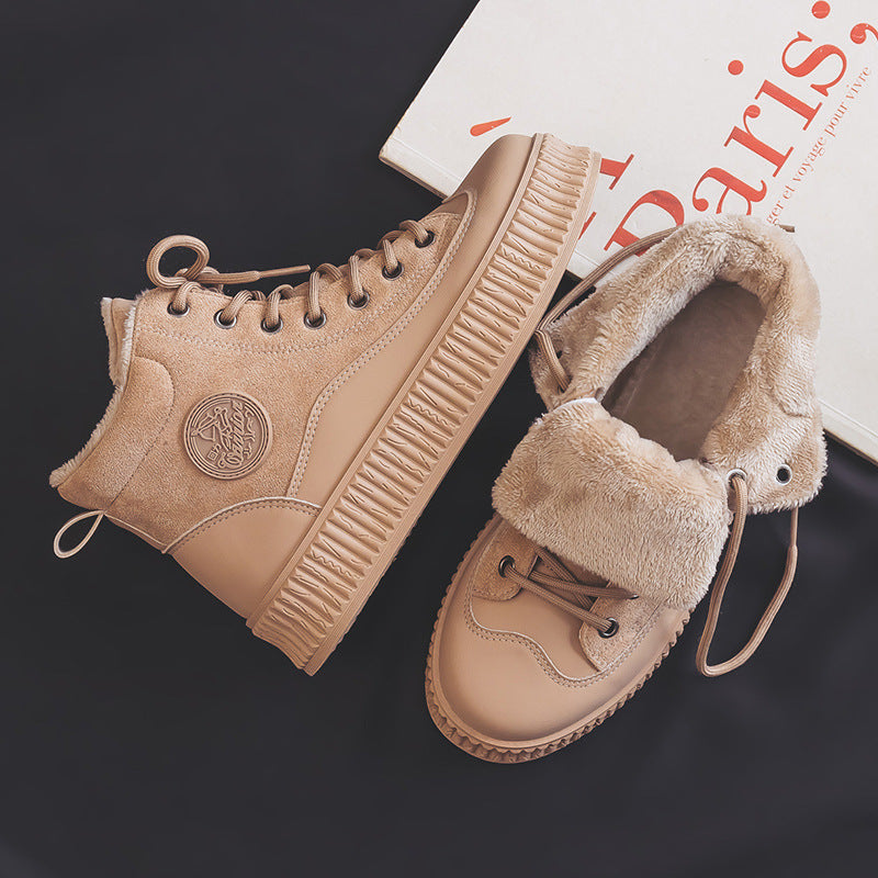 Women's Faux Fur Lined Lace-Up Boots