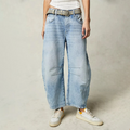 Utilityjeans til kvinder med barrel-leg-pasform