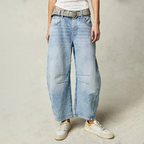 Utilityjeans til kvinder med barrel-leg-pasform