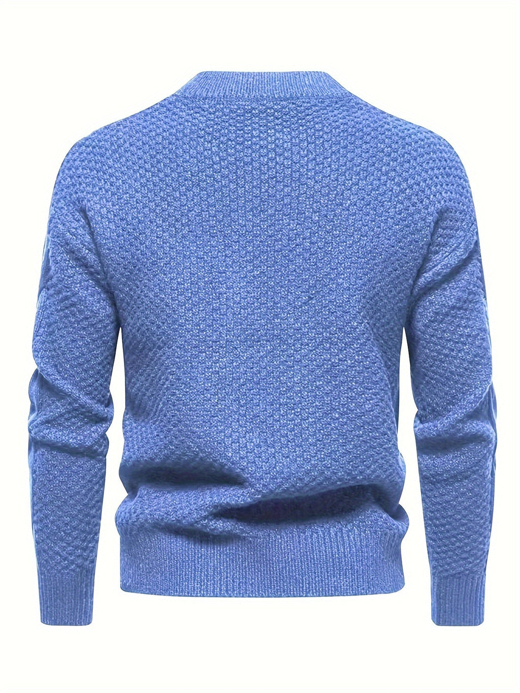 Kabelstrikket rundhalset sweater til mænd
