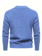 Kabelstrikket rundhalset sweater til mænd