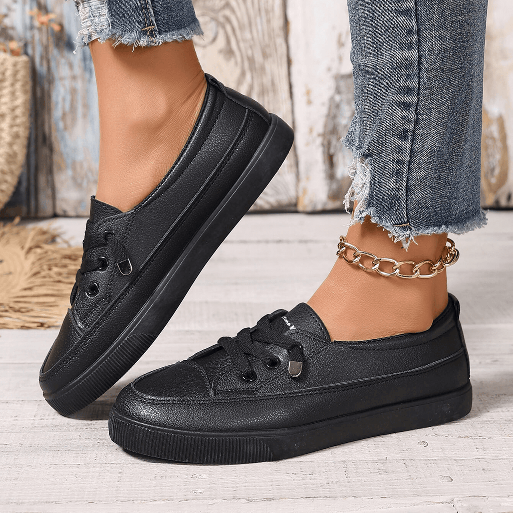 Damen Klassische Schnür-Sneaker mit niedrigem Schaft