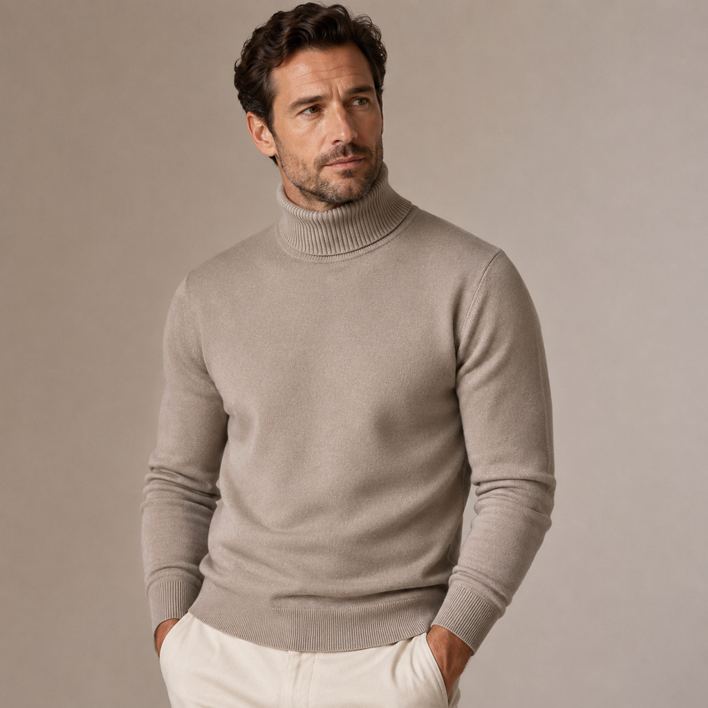 Klassisk rullekravesweater til mænd