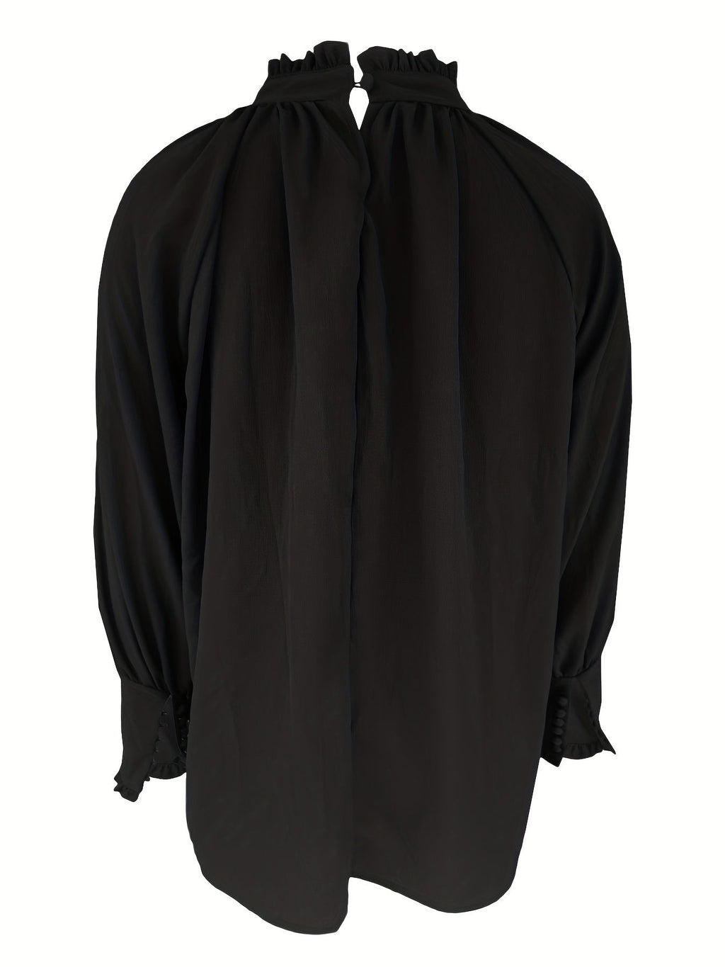 Damen Schleifenkragen-Bluse mit fließender Passform und eleganten langen Ärmeln