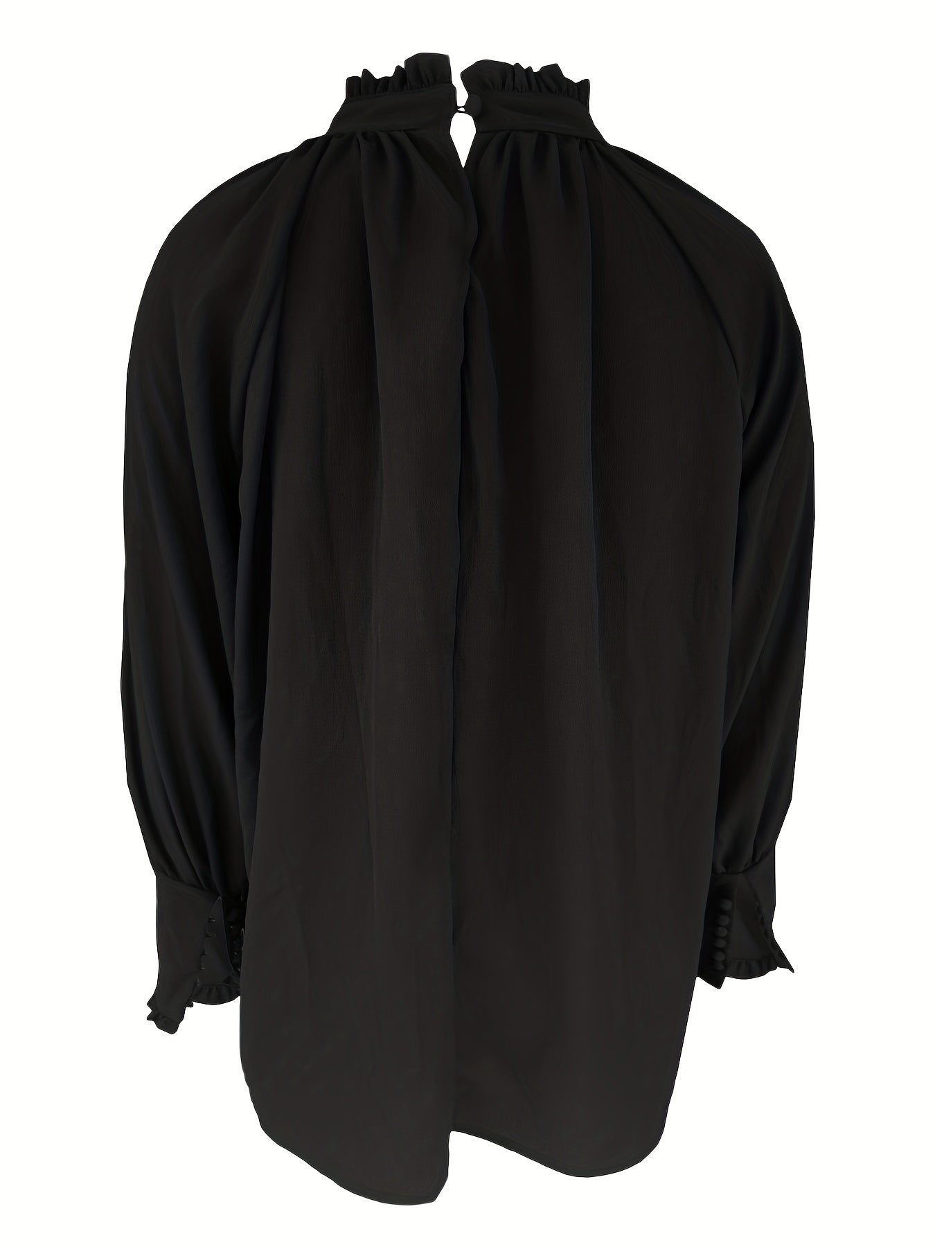 Damen Schleifenkragen-Bluse mit fließender Passform und eleganten langen Ärmeln