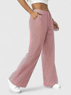 Women's Striped Wide Leg Trousers