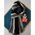 Men’s Striped Fringed Winter Scarf
