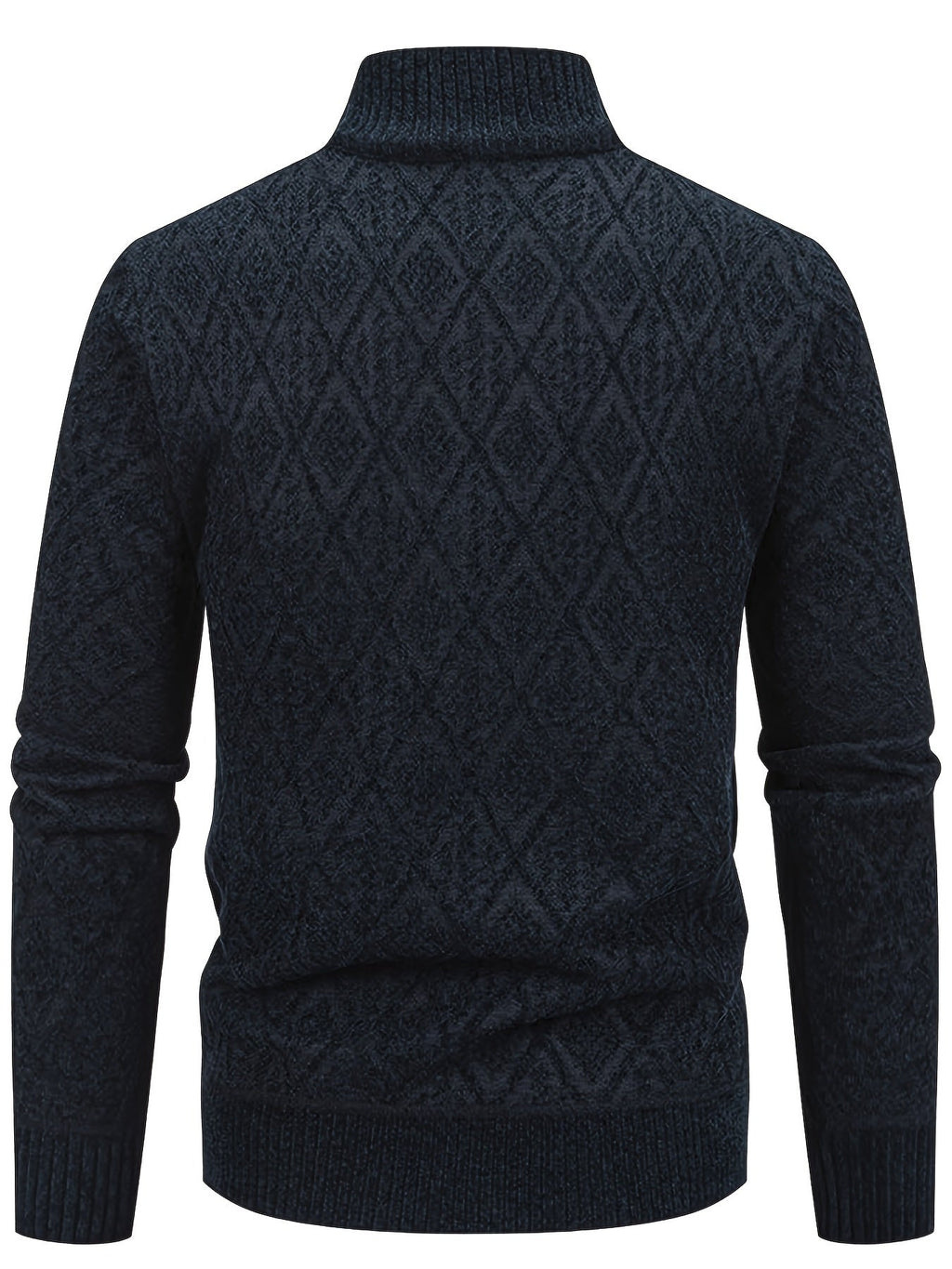 Cardigan da uomo con motivo geometrico e chiusura a zip