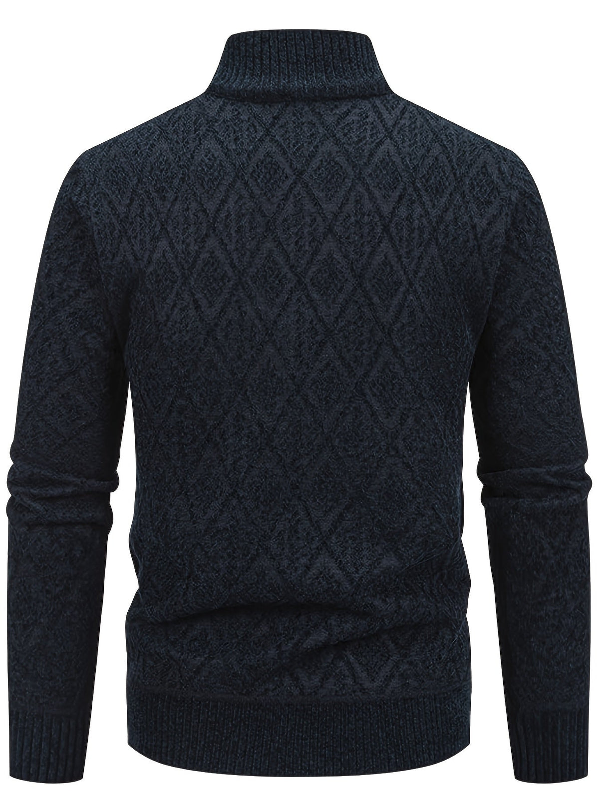 Cardigan da uomo con motivo geometrico e chiusura a zip