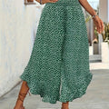 Damen Geraffte Hose mit weitem Bein