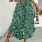 Women's Smocked Waist Wide Leg Trousers