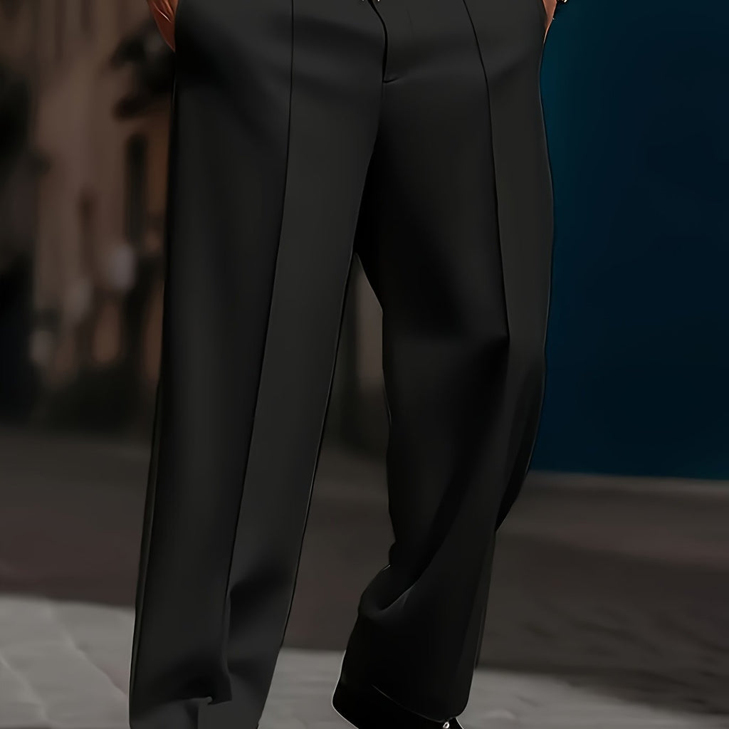 Pantalones de pierna ancha con cordón para hombre