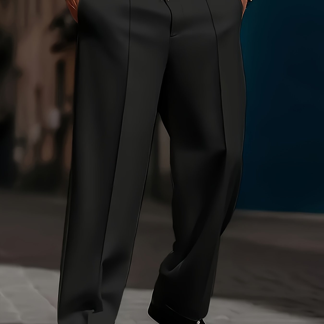 Pantalones de pierna ancha con cordón para hombre