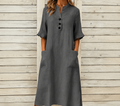 Women’s Button Pocket Midi Dress
