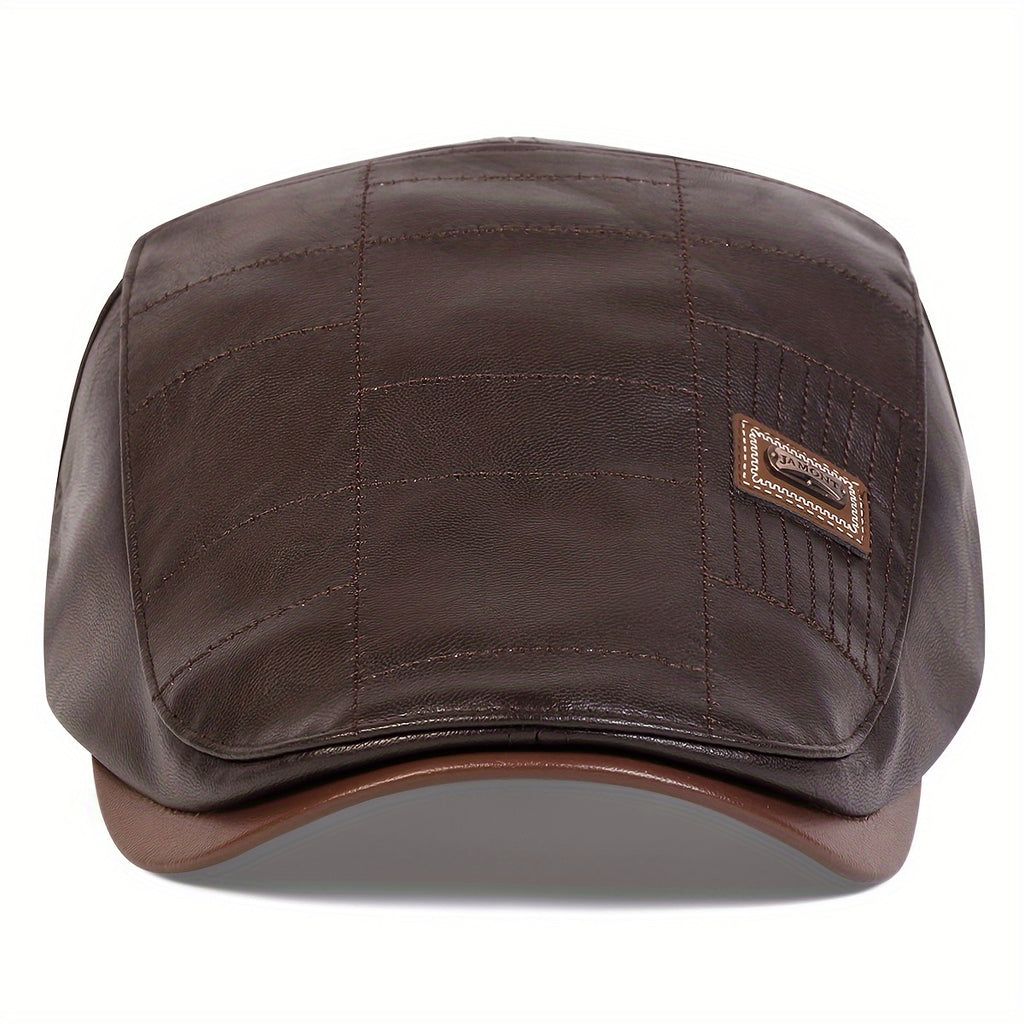 Gorra plana clásica texturizada para hombre