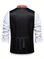 Gilet sartoriale patchwork da uomo