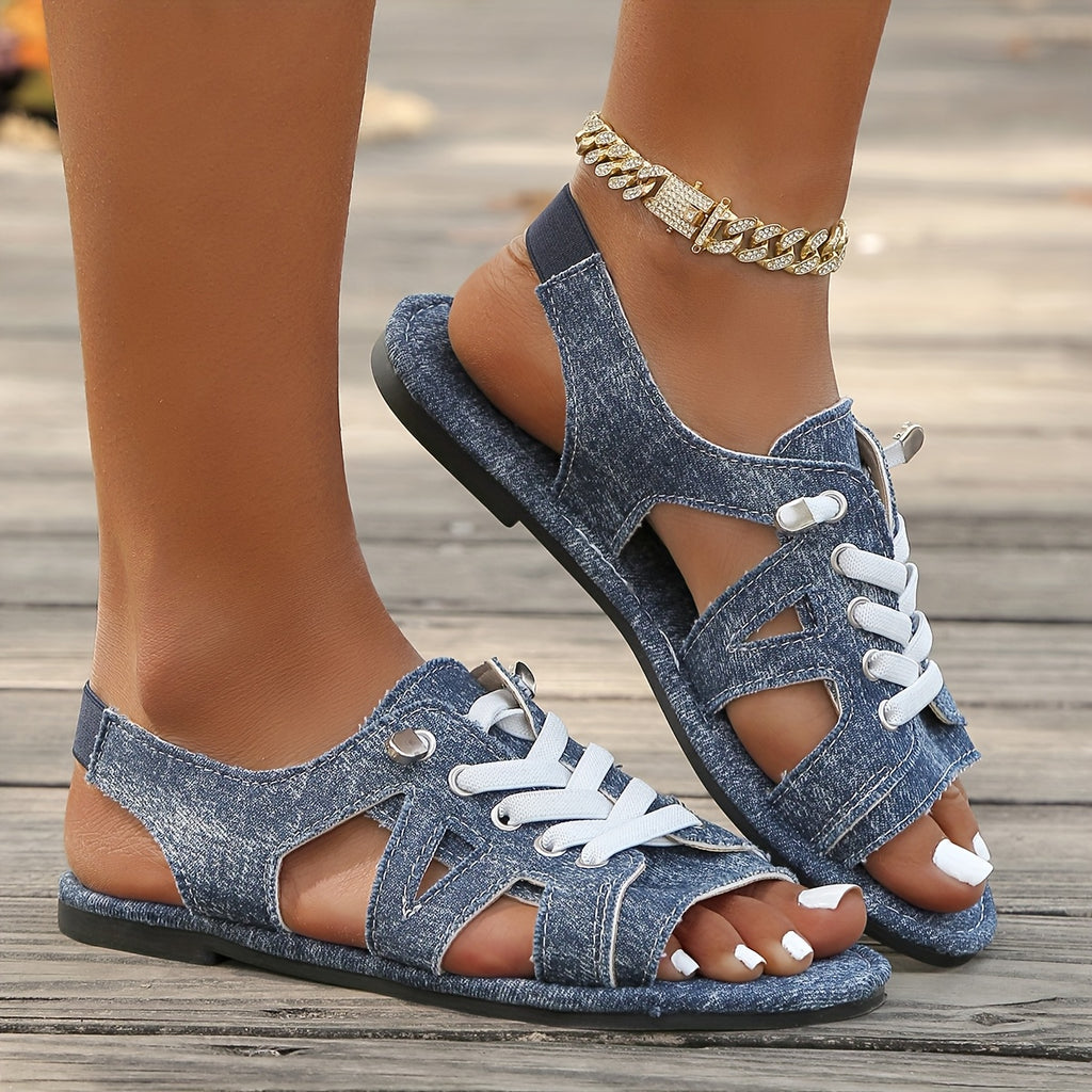 Women's Lace-Up Cutout Sandals