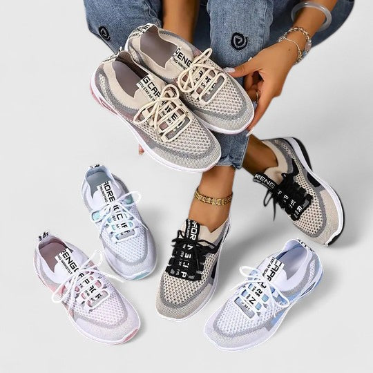 Women's Breathable Mesh Lace-Up Sneakers