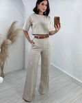 Pauline | Lässiges zweiteiliges Set mit ausgestellter Hose