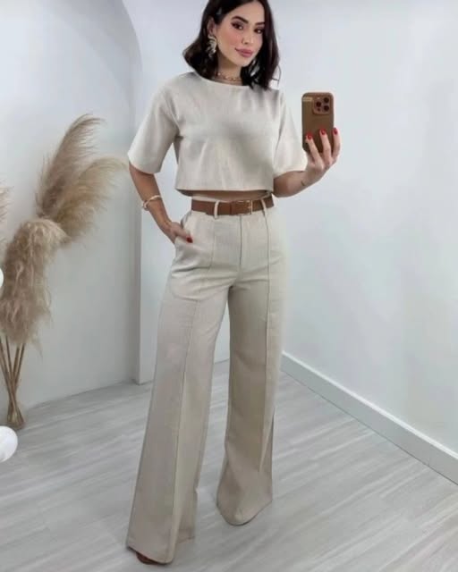 Pauline | Lässiges zweiteiliges Set mit ausgestellter Hose