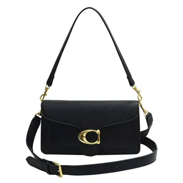 Struktureret crossbody-taske med klap til kvinder
