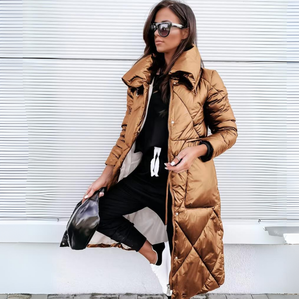 Women’s Longline Quilted Puffer Coat