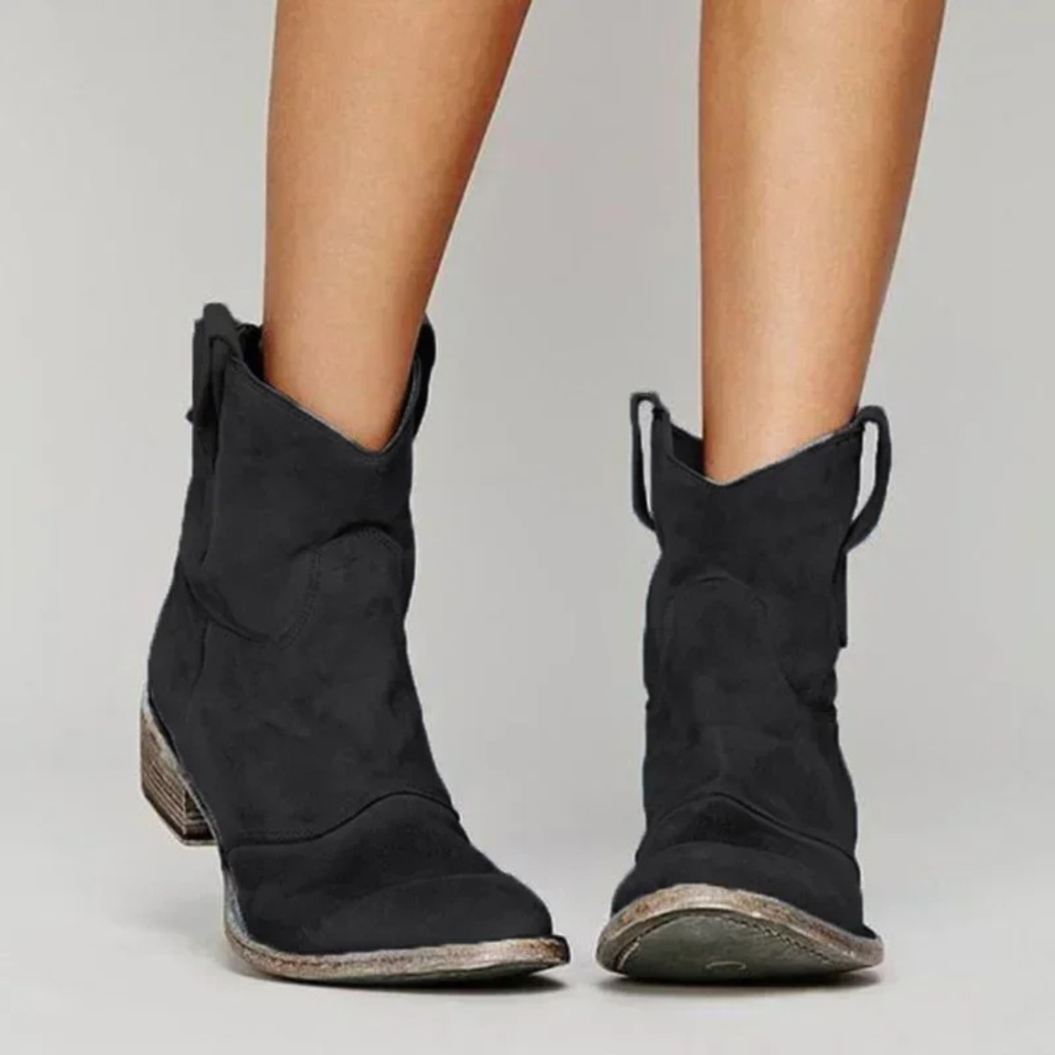 Women Cowboy Ankle Boots with Comfortable Fit and Stylish Western Design