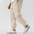 Herren-Jogginghose mit Tunnelzug, elastischem Bund, schmal zulaufendem Bein und Taschen