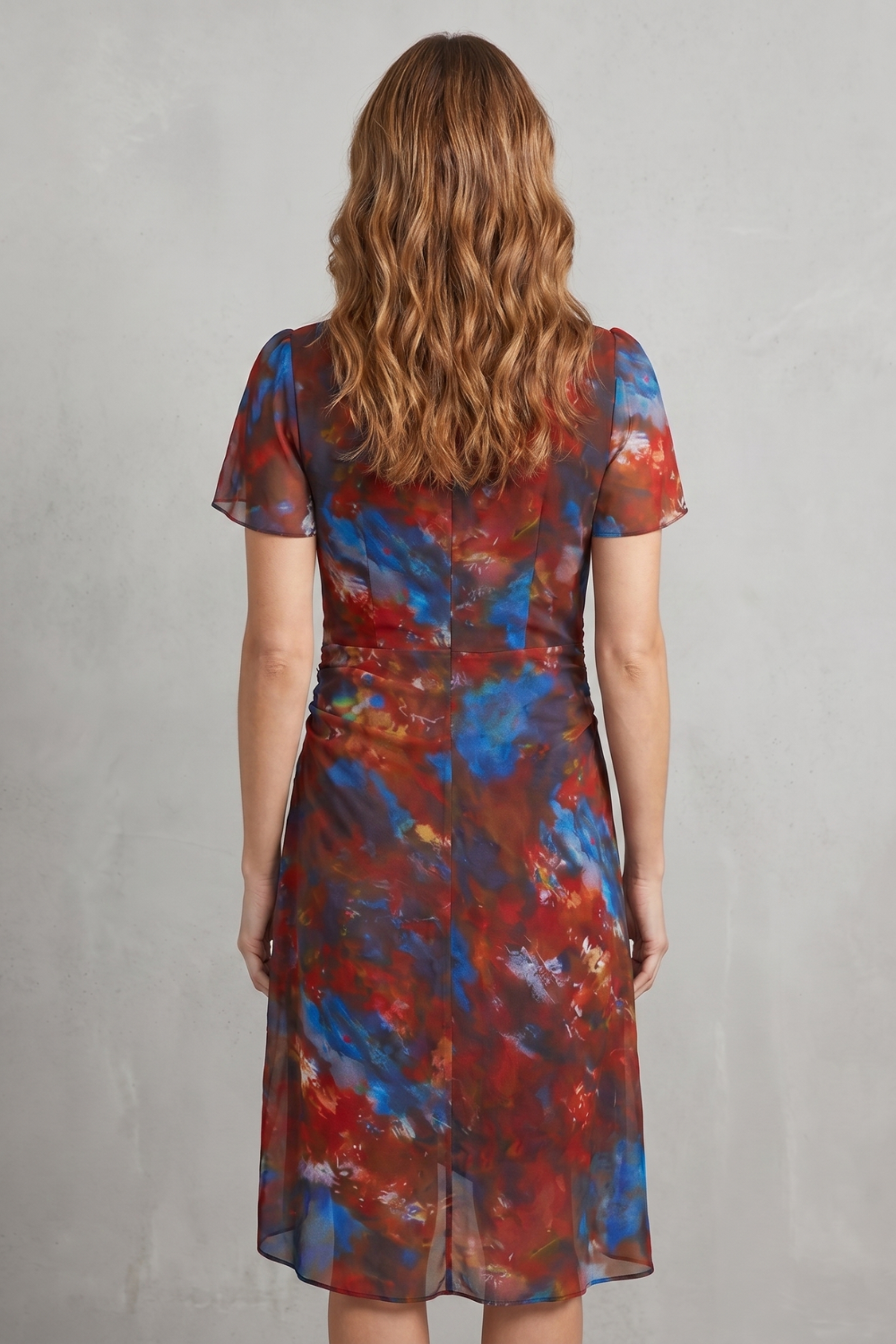 Bedrucktes Wickel-Midikleid für Damen
