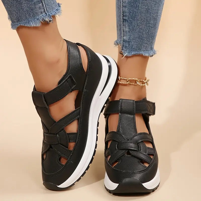 Women's Cutout Platform Walking Sandals