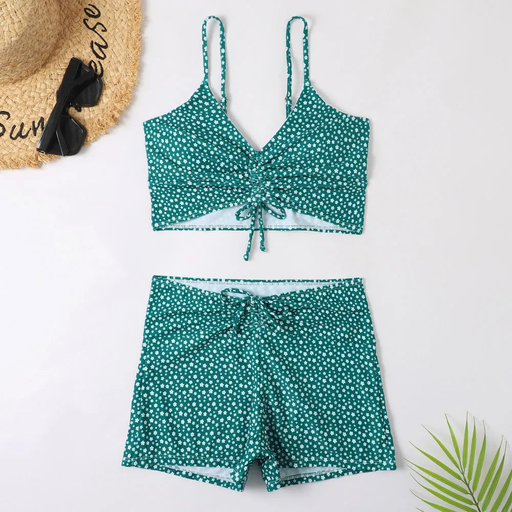 Trendy Dames Tankini Set met Print en Flatterende Pasvorm