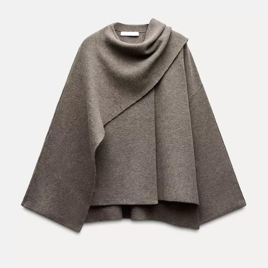 Women’s Draped Neck Poncho