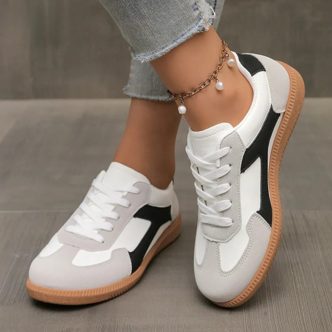 Damen-Freizeitsneaker im Retro-Stil mit Schnürung