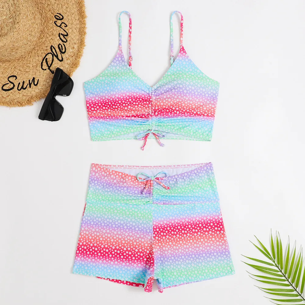 Trendy Dames Tankini Set met Print en Flatterende Pasvorm