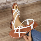 Damen Geflochtene Riemchensandalen mit leichter, flexibler Sohle