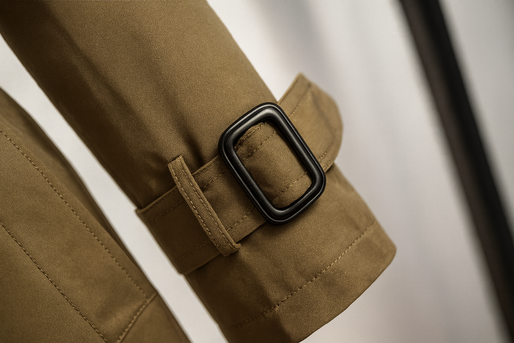 Damen-Trenchcoat mit zweireihiger Knopfleiste und Gürtel