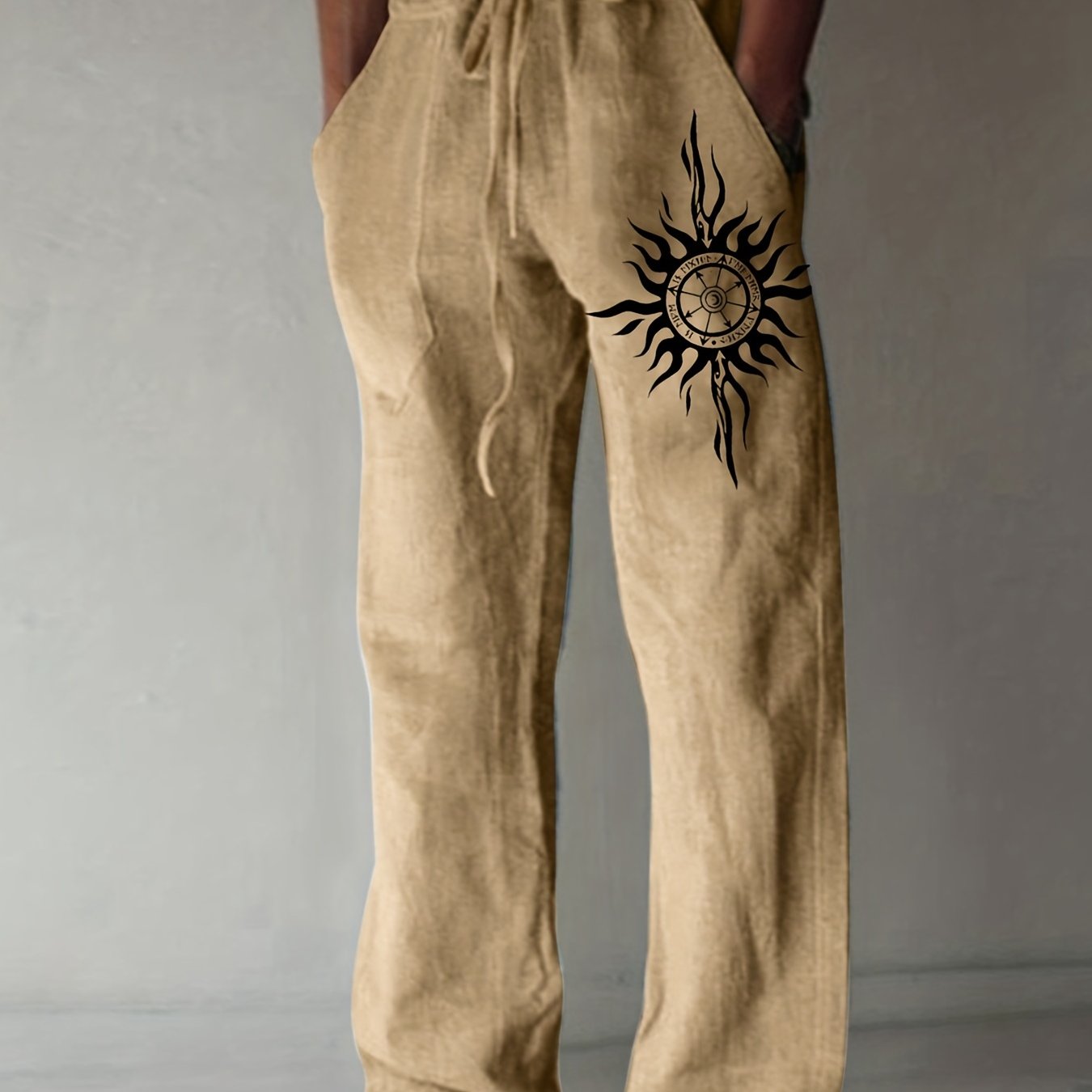 Herren-Relaxhose mit Grafik und Kordelzug