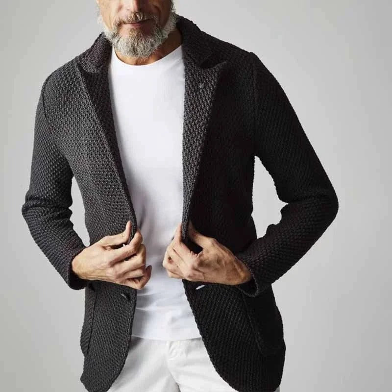 Blazer homme en maille texturée