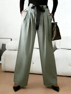 Women’s High Waist Pleated Wide Leg Pants