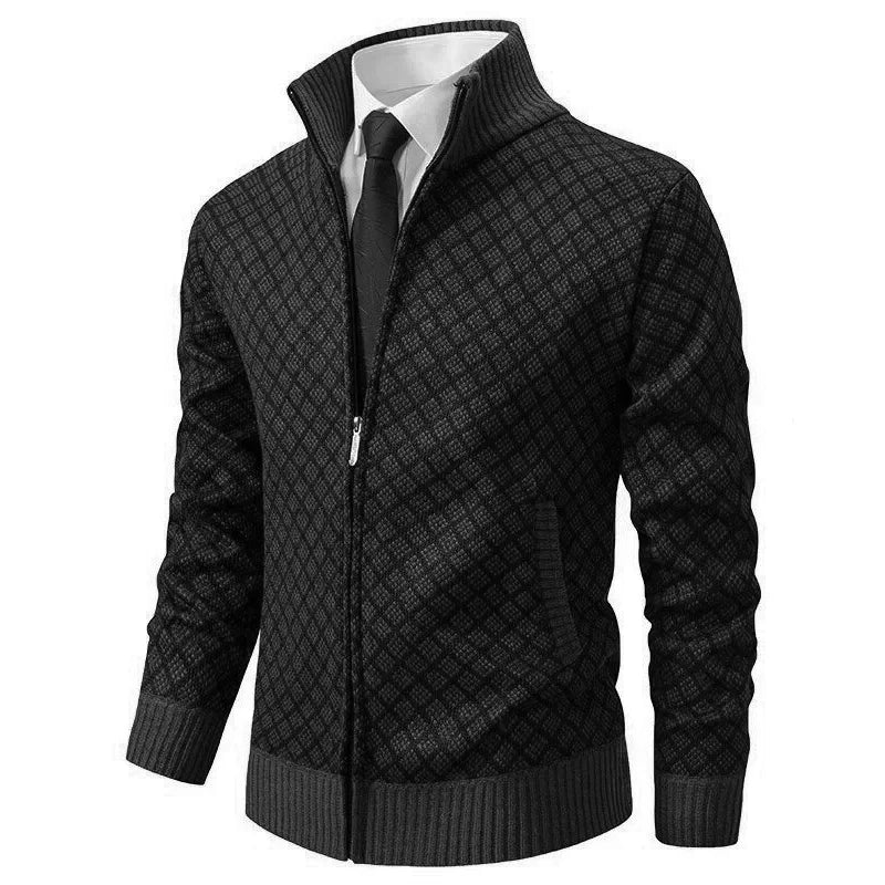 Cardigan testurizzato da uomo con zip