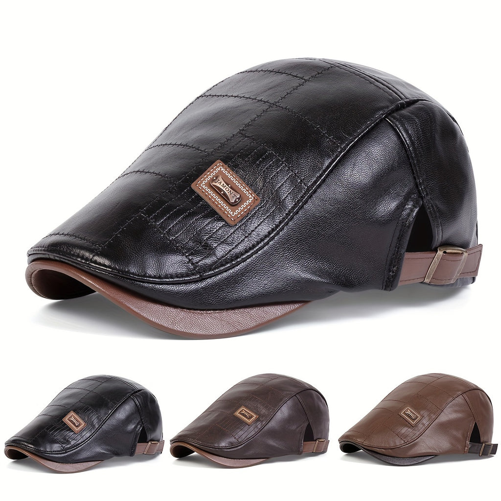 Gorra plana clásica texturizada para hombre