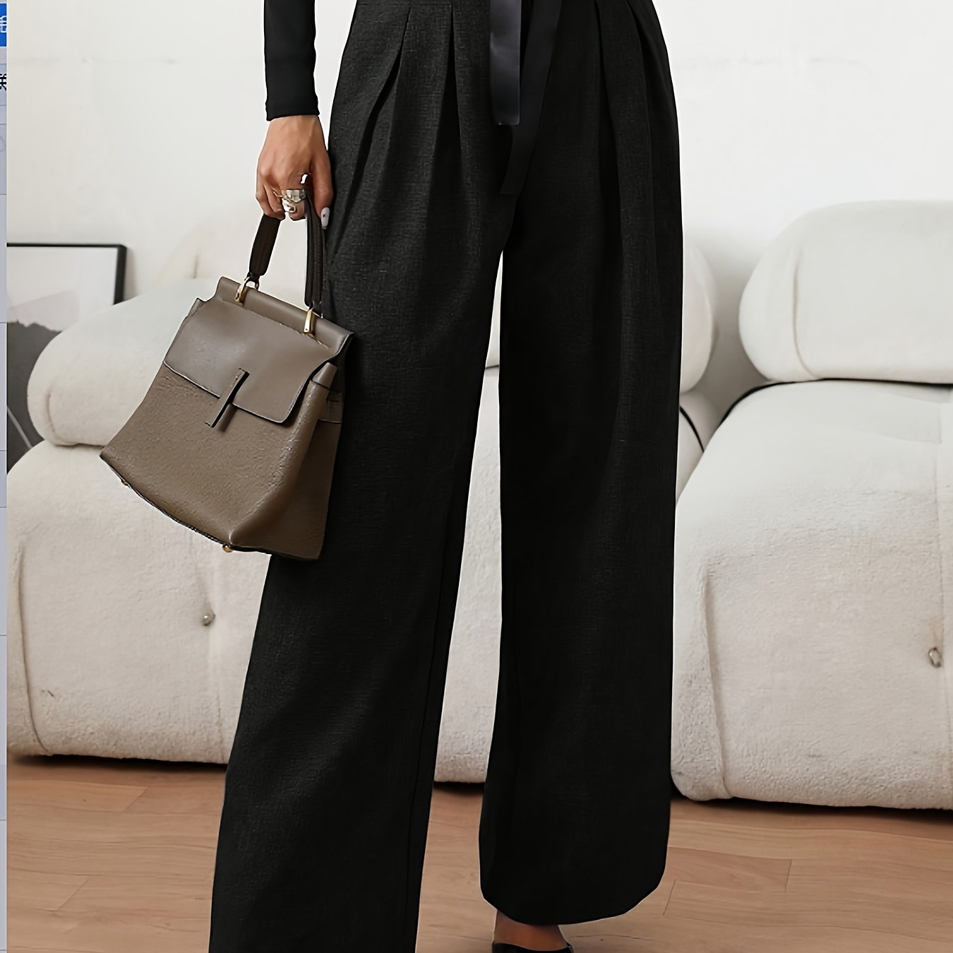 Women’s High Waist Pleated Wide Leg Pants
