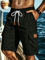 Herrshorts med dragsko och cargofickor